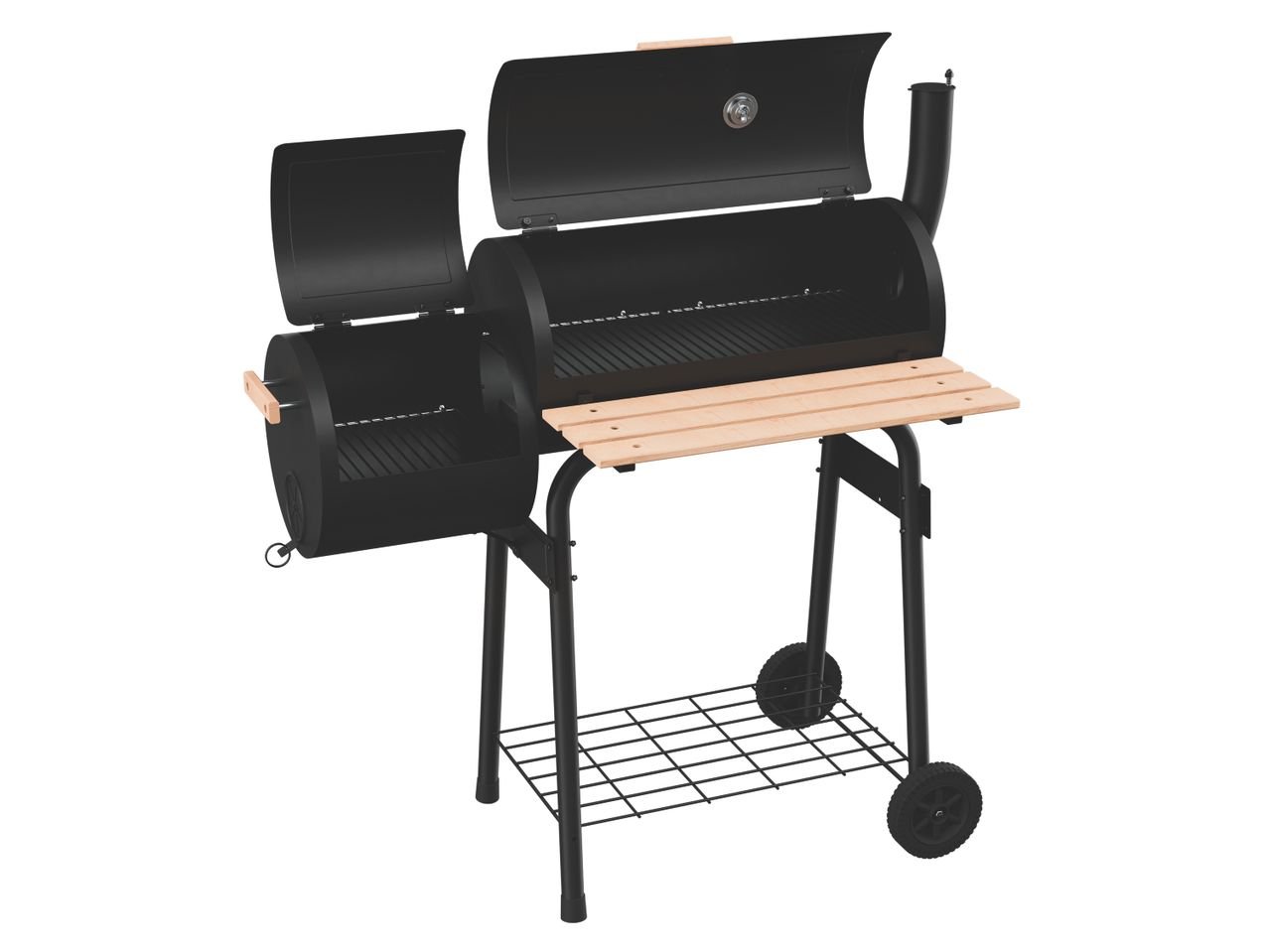 Barbecue affumicatore a carbonella