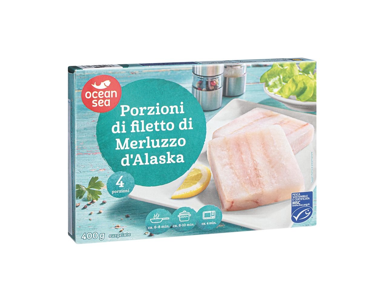 Filetti di merluzzo d’Alaska in porzioni