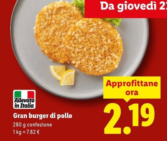 Gran Burger Di Pollo