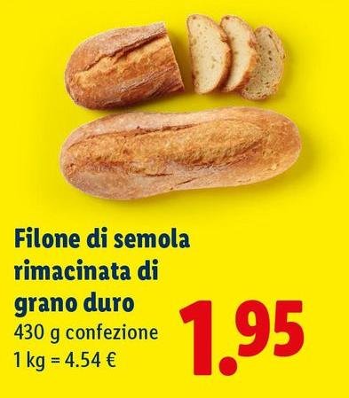 Filone Di Semola Rimacinata Di Grano Duro