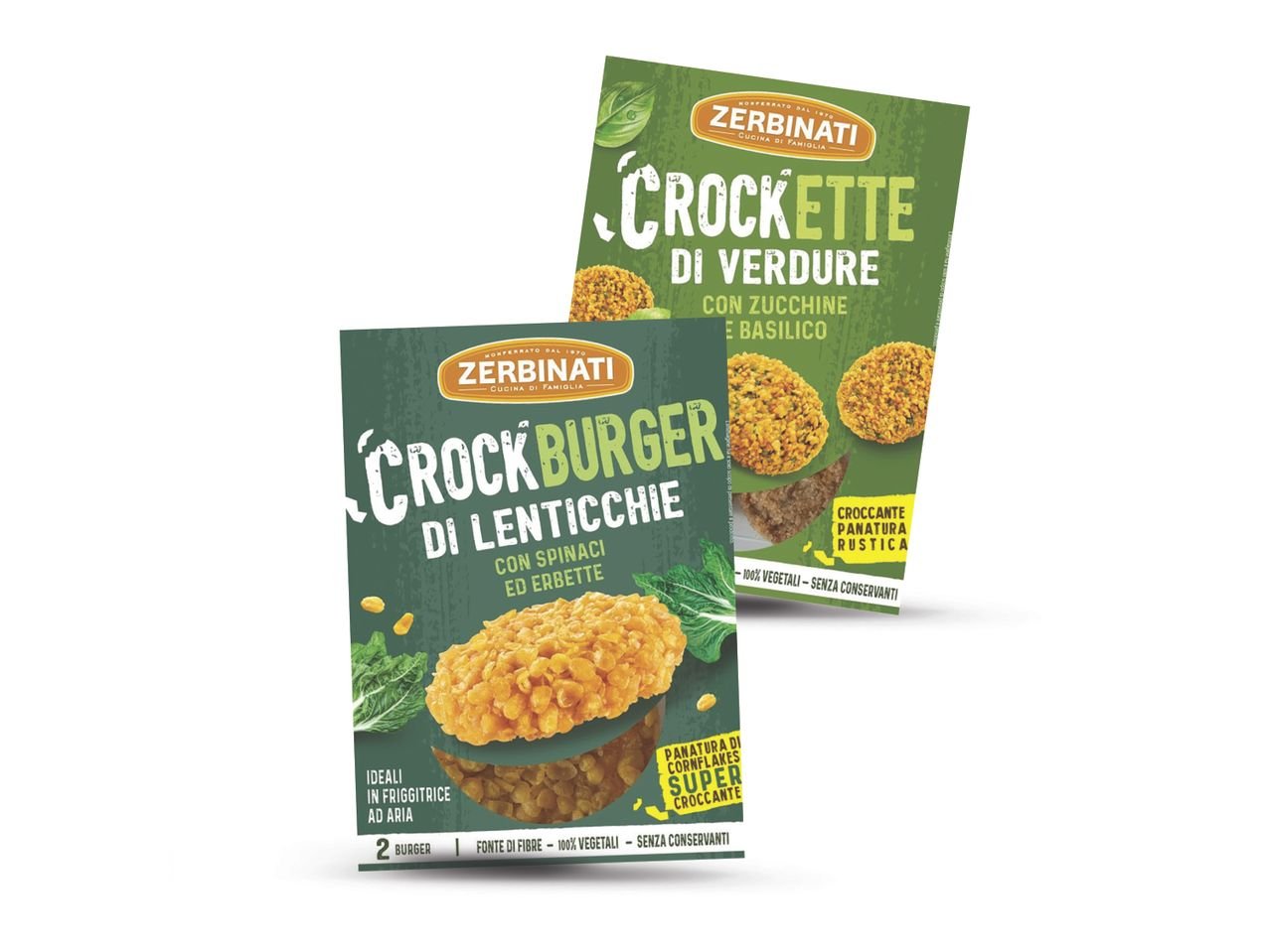 Crock burger di lenticchie con spinaci ed erbette