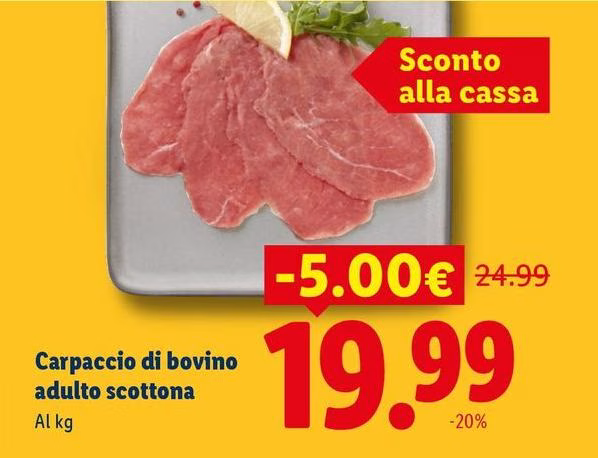 Carpaccio Di Bovino Adulto Scottona