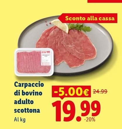 Carpaccio Di Bovino Adulto Scottona