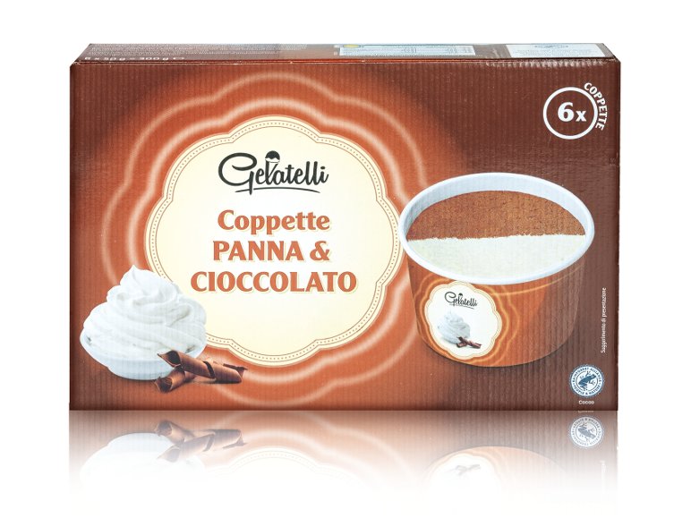 Coppette panna e cioccolato
