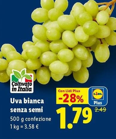 Uva Bianca Senza Semi
