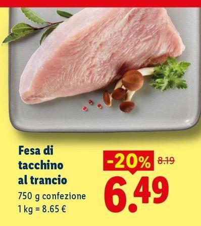 Fesa Di Tacchino Al Trancio