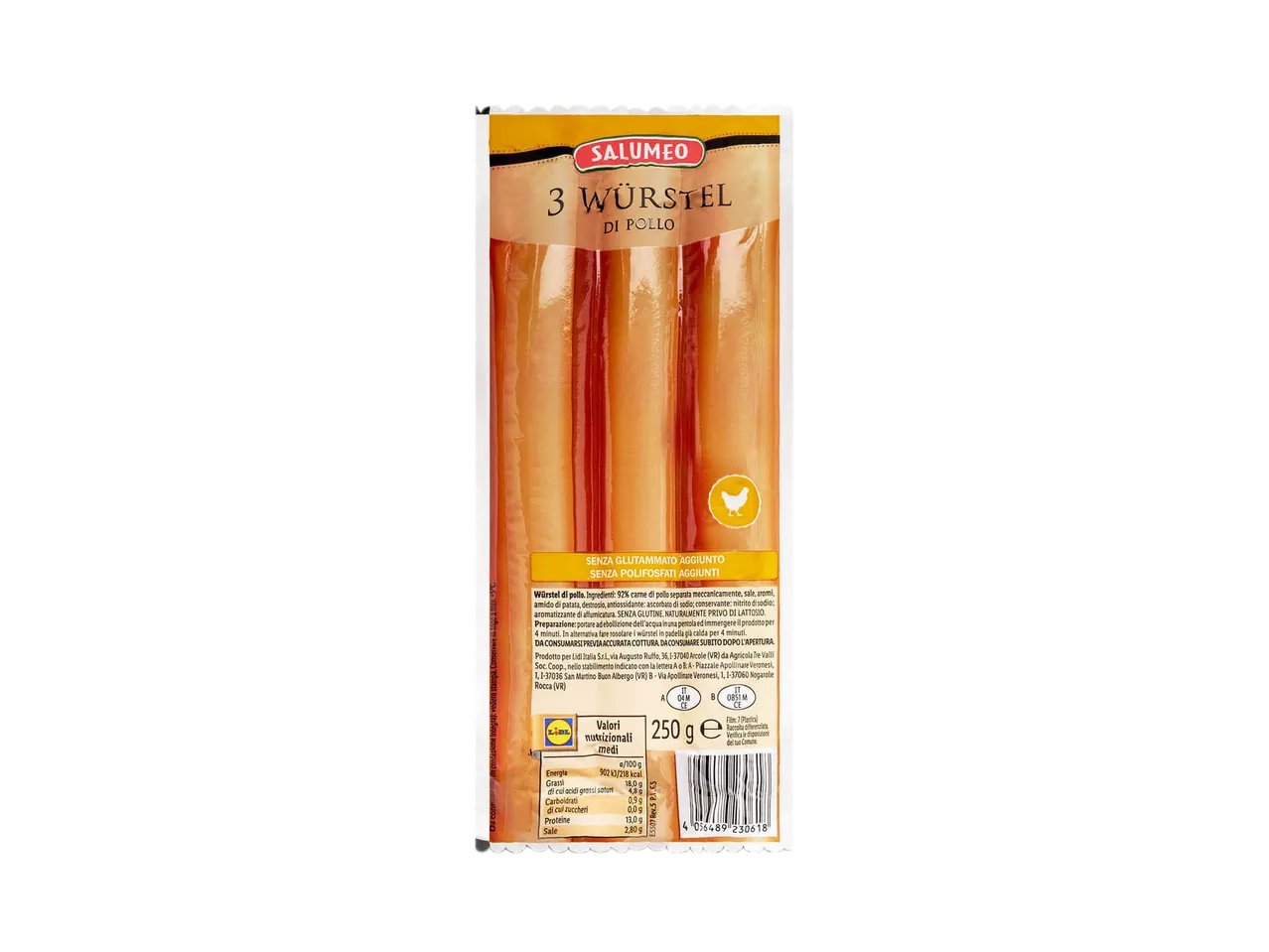 Würstel di pollo
