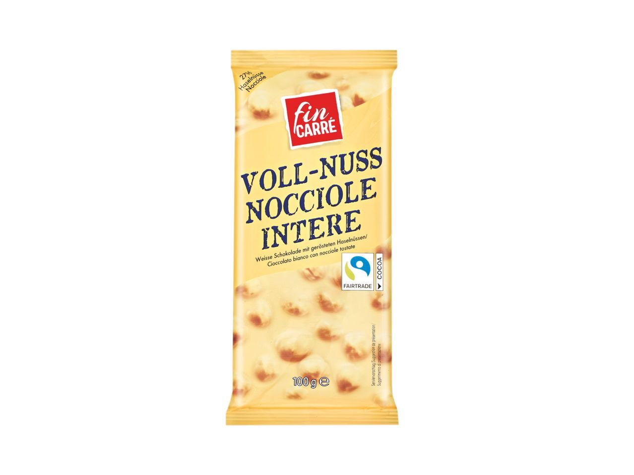 Cioccolato bianco nocciole intere