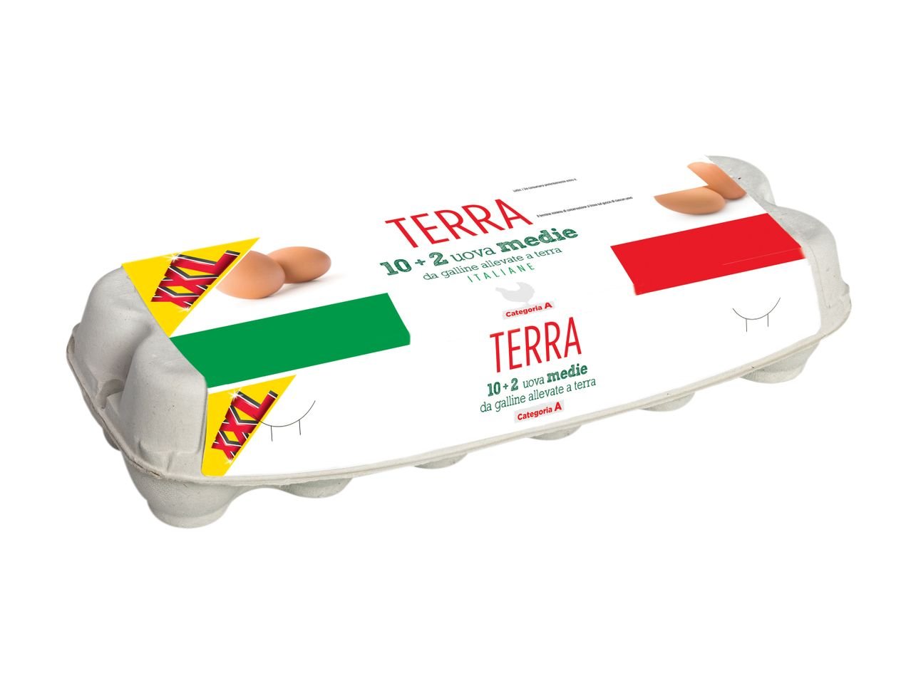 12 uova medie da galline allevate a terra