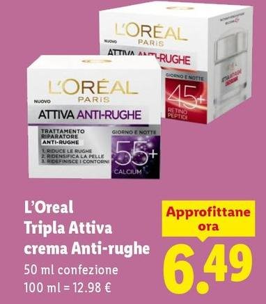 L'Oreal - Tripla Attiva Crema Anti-Rughe