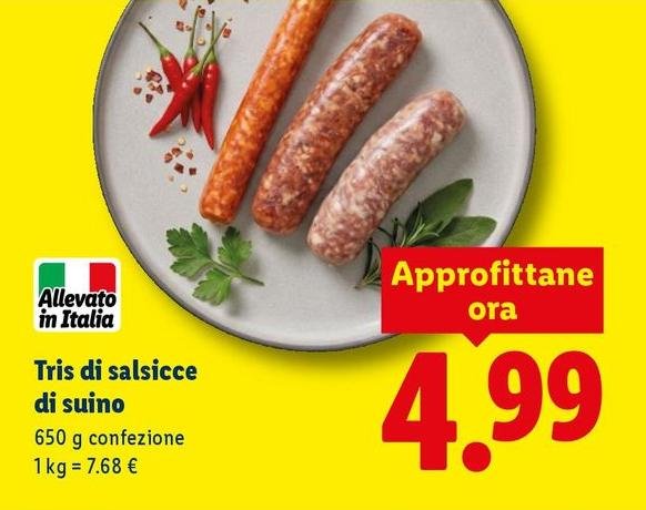 Tris Di Salsicce Di Suino