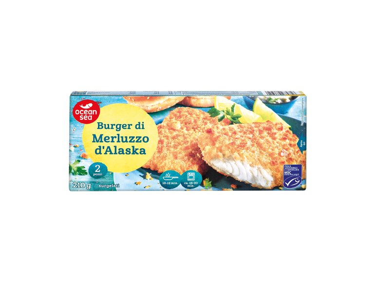 Burger di merluzzo d'Alaska