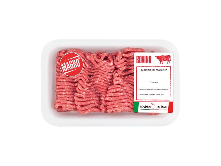 Macinato magro di bovino adulto