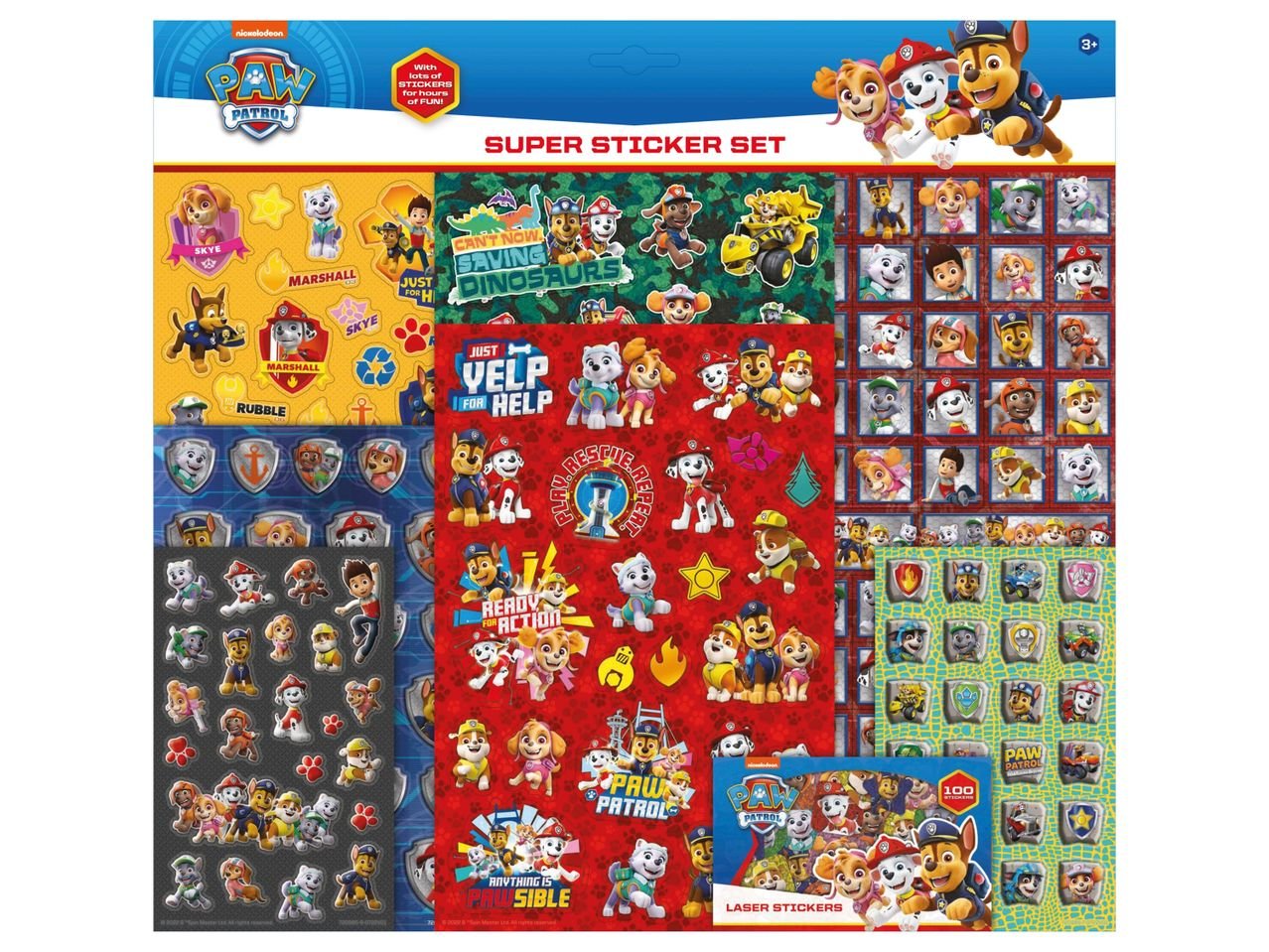Set adesivi "Frozen, Paw Patrol, Dino, Unicorn, Peppa Pig"