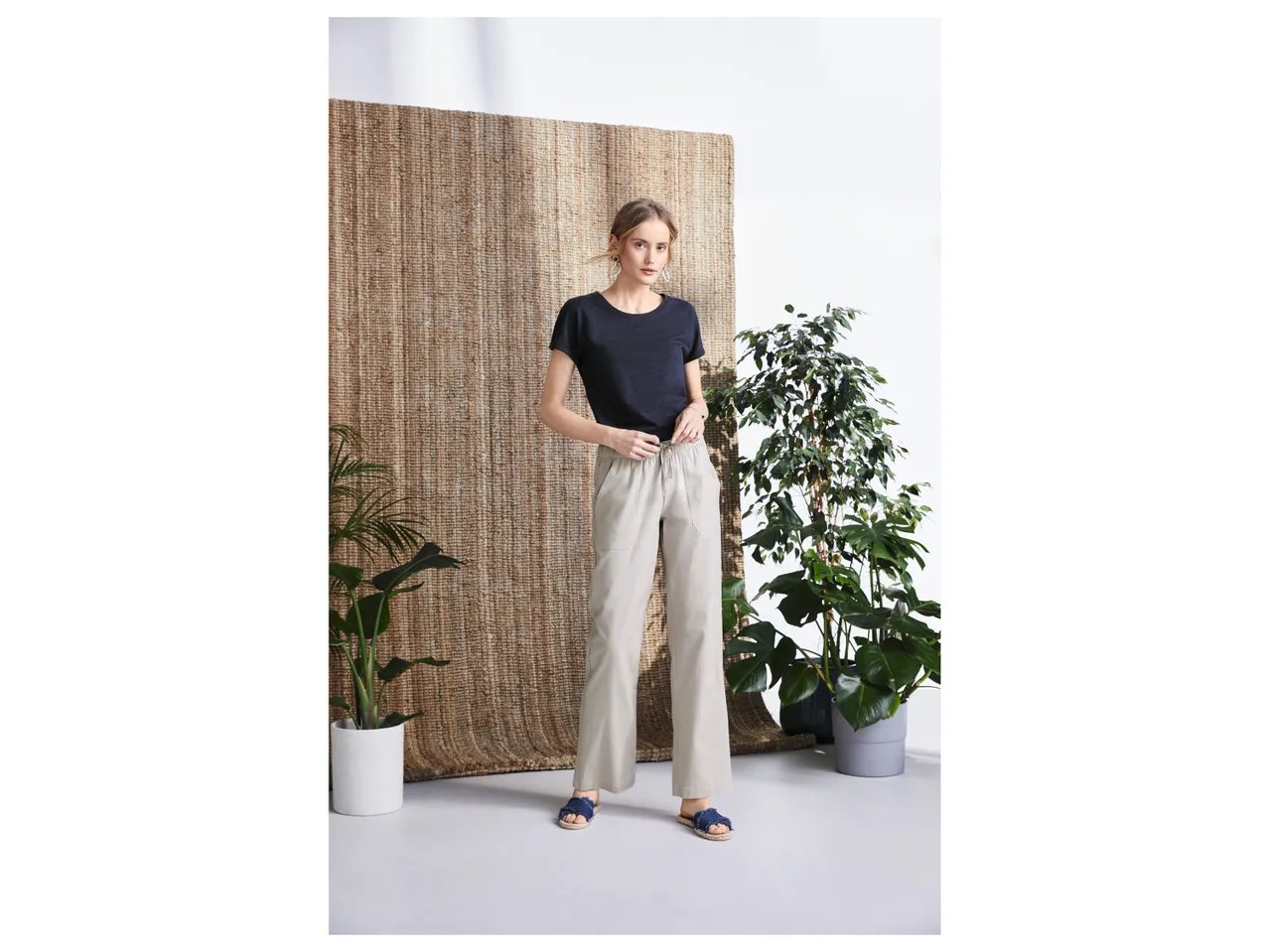 Pantaloni in canapa da donna