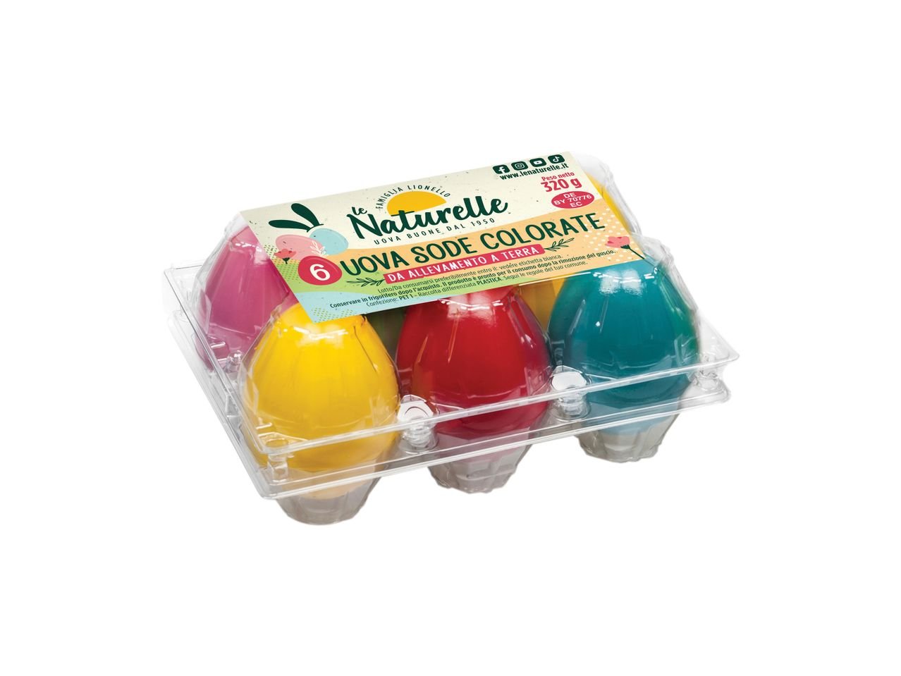 Uova sode colorate