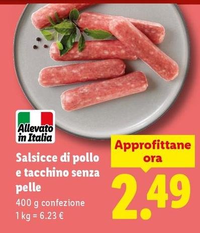 Salsicce Di Pollo E Tacchino Senza Pelle