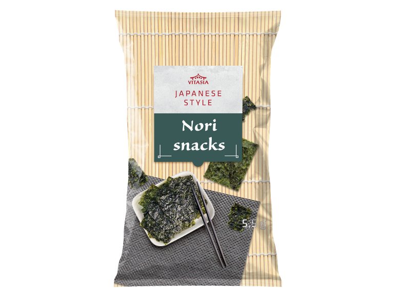 Snack a base di alga Nori
