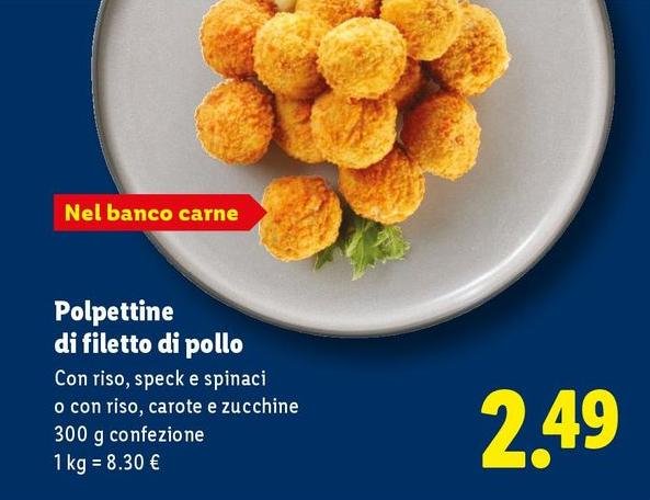 Polpettine Di Filetto Di Pollo