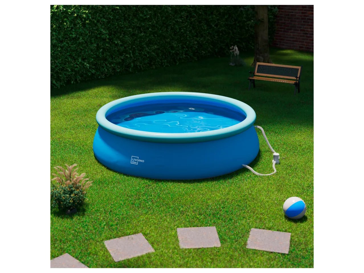 Piscina gonfiabile con pompa a filtro inclusa