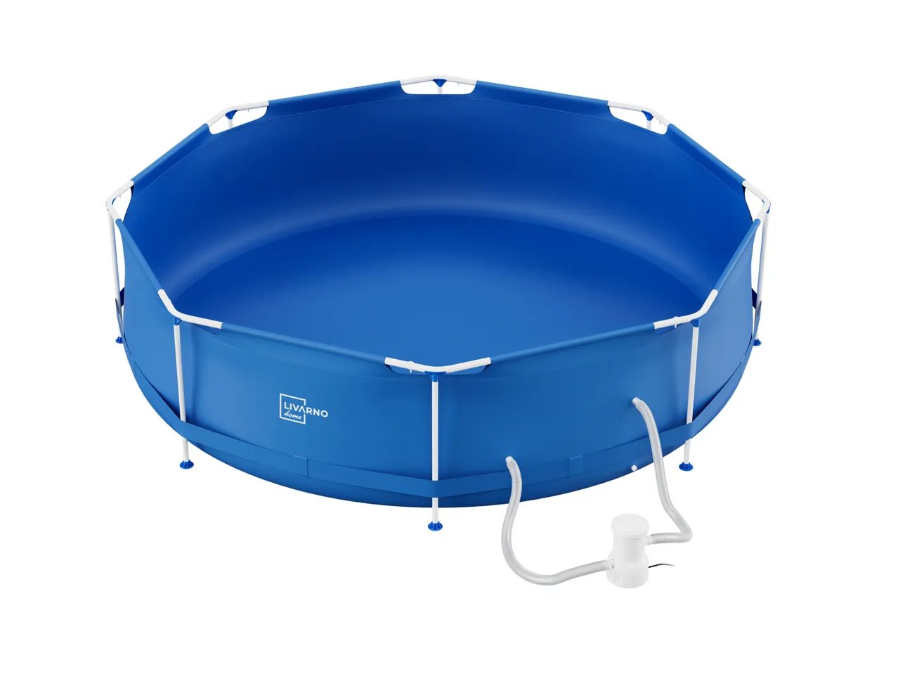Piscina con struttura in metallo con pompa a filtro inclusa