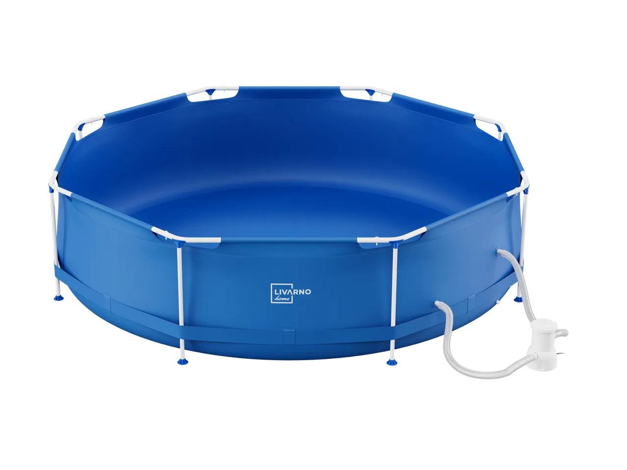 Piscina con struttura in metallo con pompa a filtro inclusa