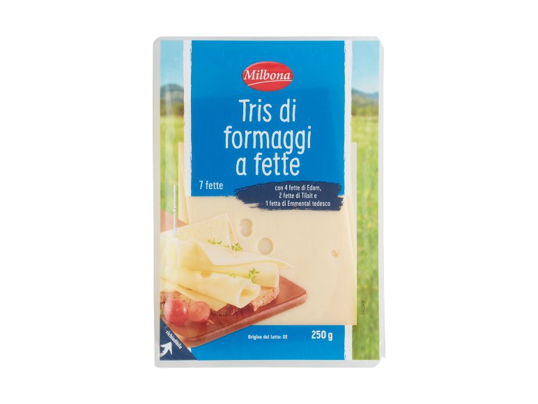 Tris di formaggi a fette