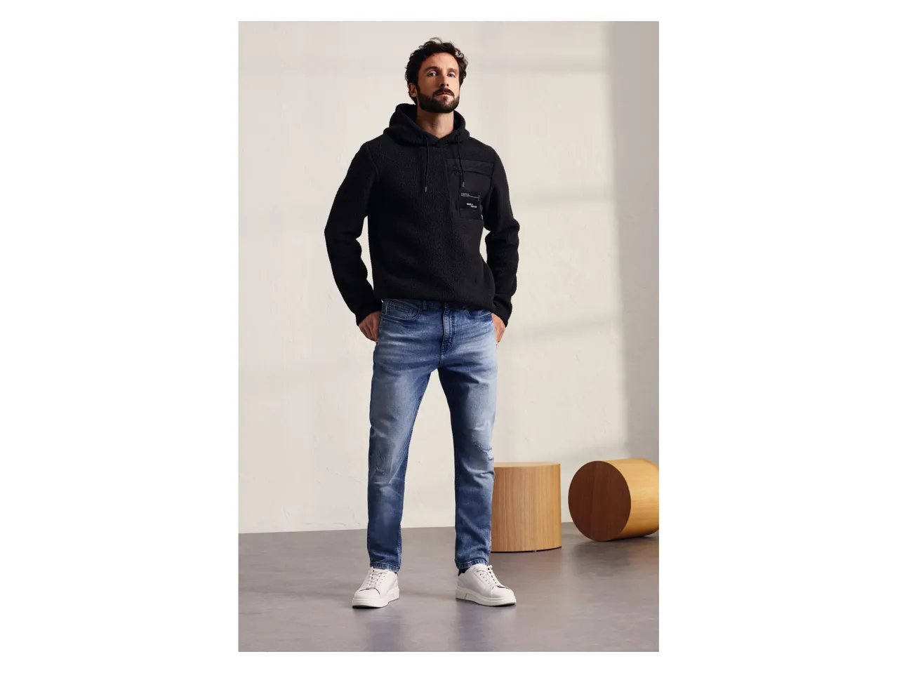 Pullover in pile da uomo