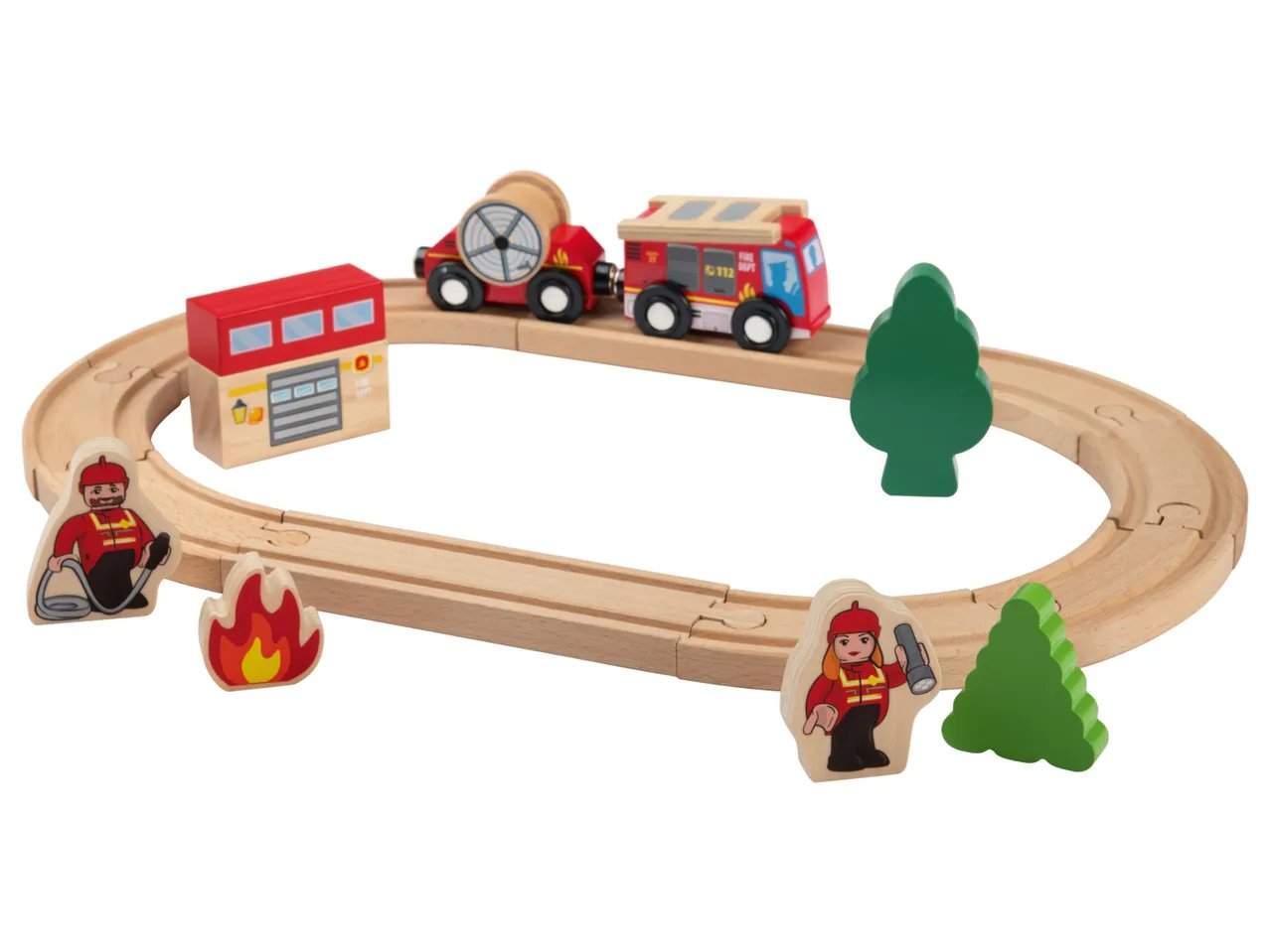 Mini pista in legno “Principessa, Fattoria, Polizia o Pompieri”