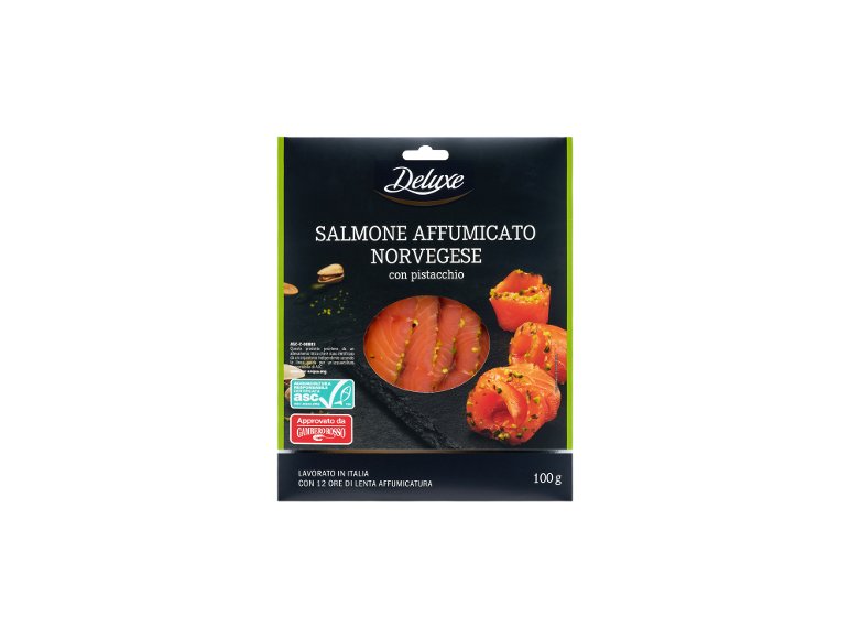 Salmone affumicato norvegese con pistacchio