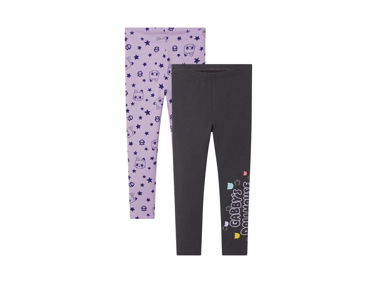 Leggings da bambina, 2 paia “Gabby’s Dollhouse, Paw Patrol”