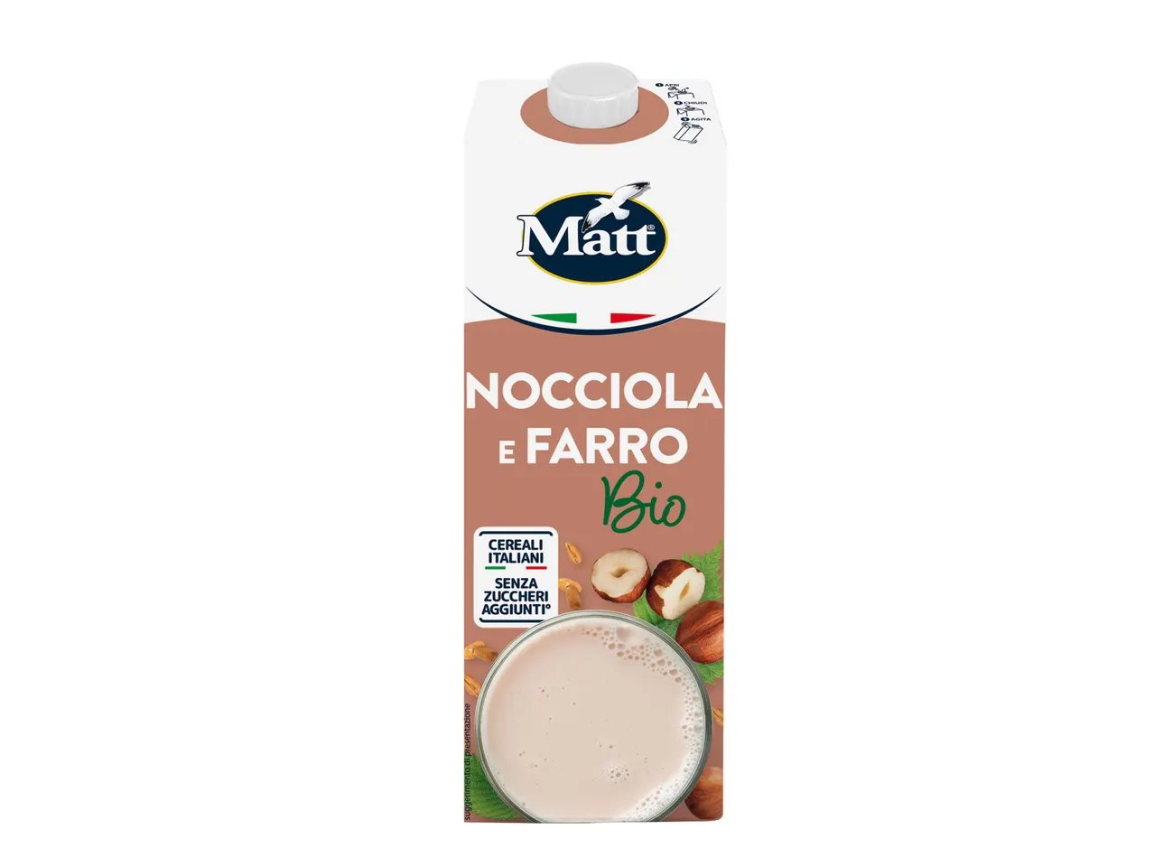 Barista bianco gusto latte o Bevanda alla nocciola e farro