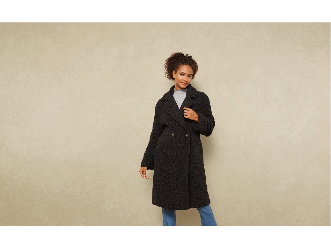 Cappotto effetto Teddy da donna