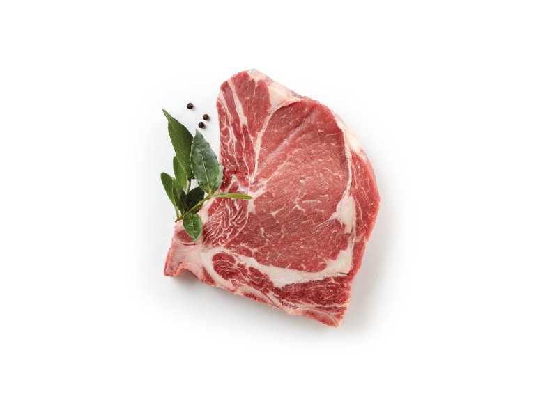 Costata con osso di bovino adulto scottona