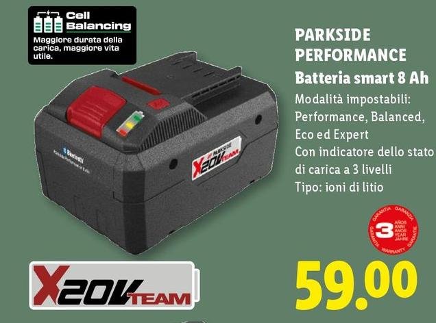Parkside Performance - Batteria Smart 8 Ah