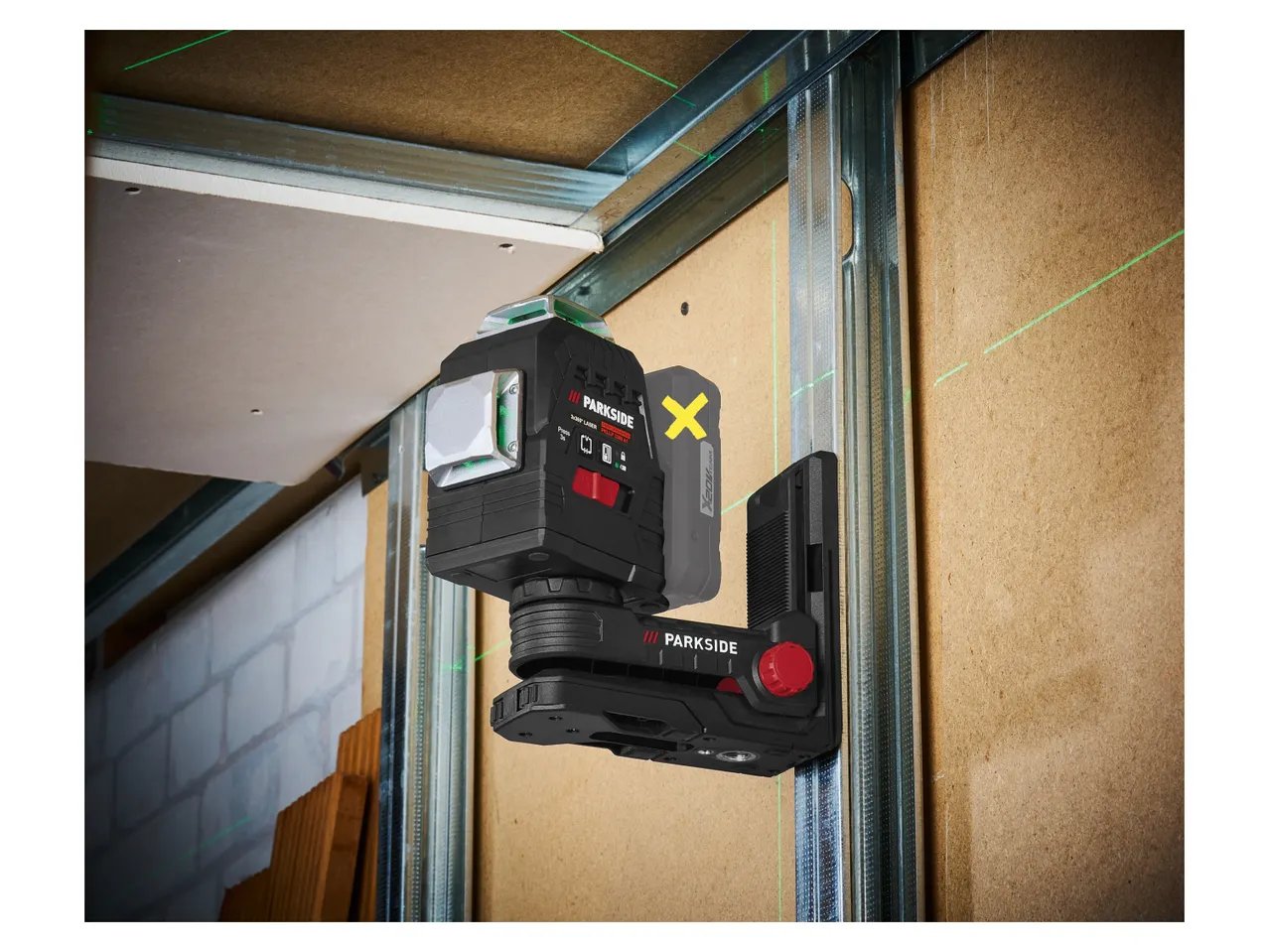 Parkside Performance - Livella Laser A Croce Ricaricabile