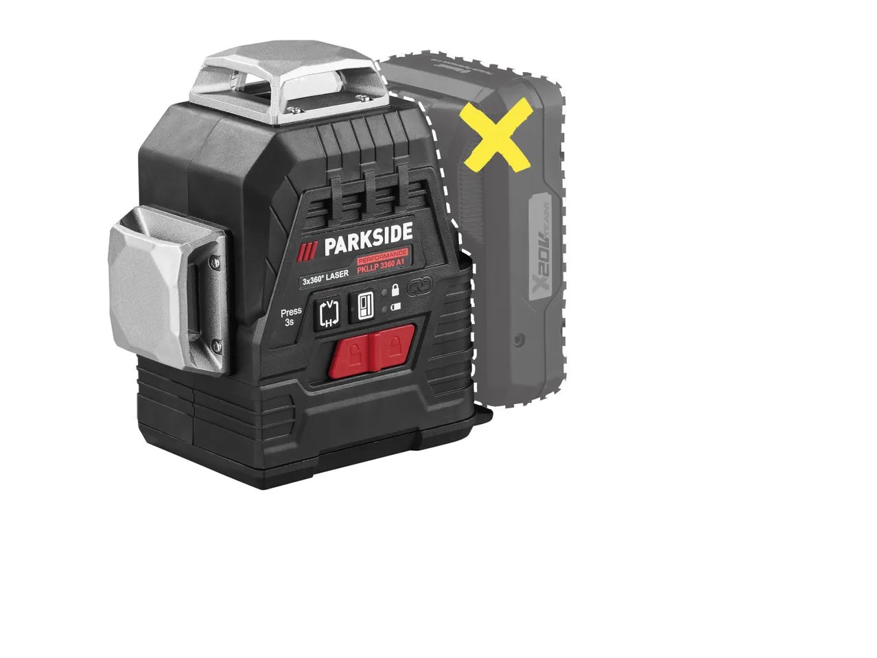 Parkside Performance - Livella Laser A Croce Ricaricabile