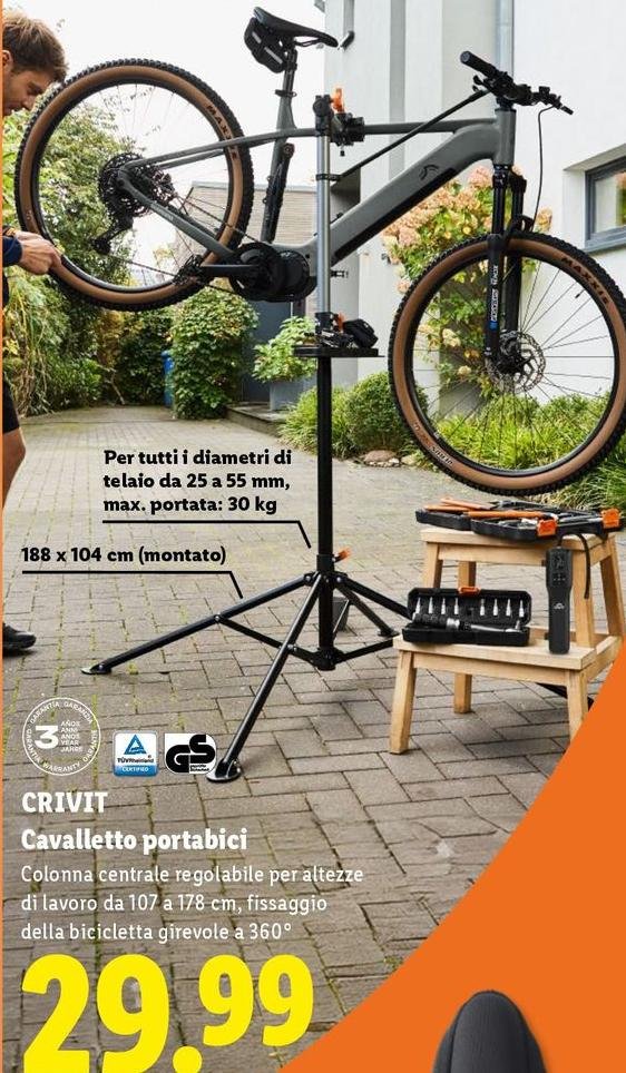 Crivit - Cavalletto Portabici