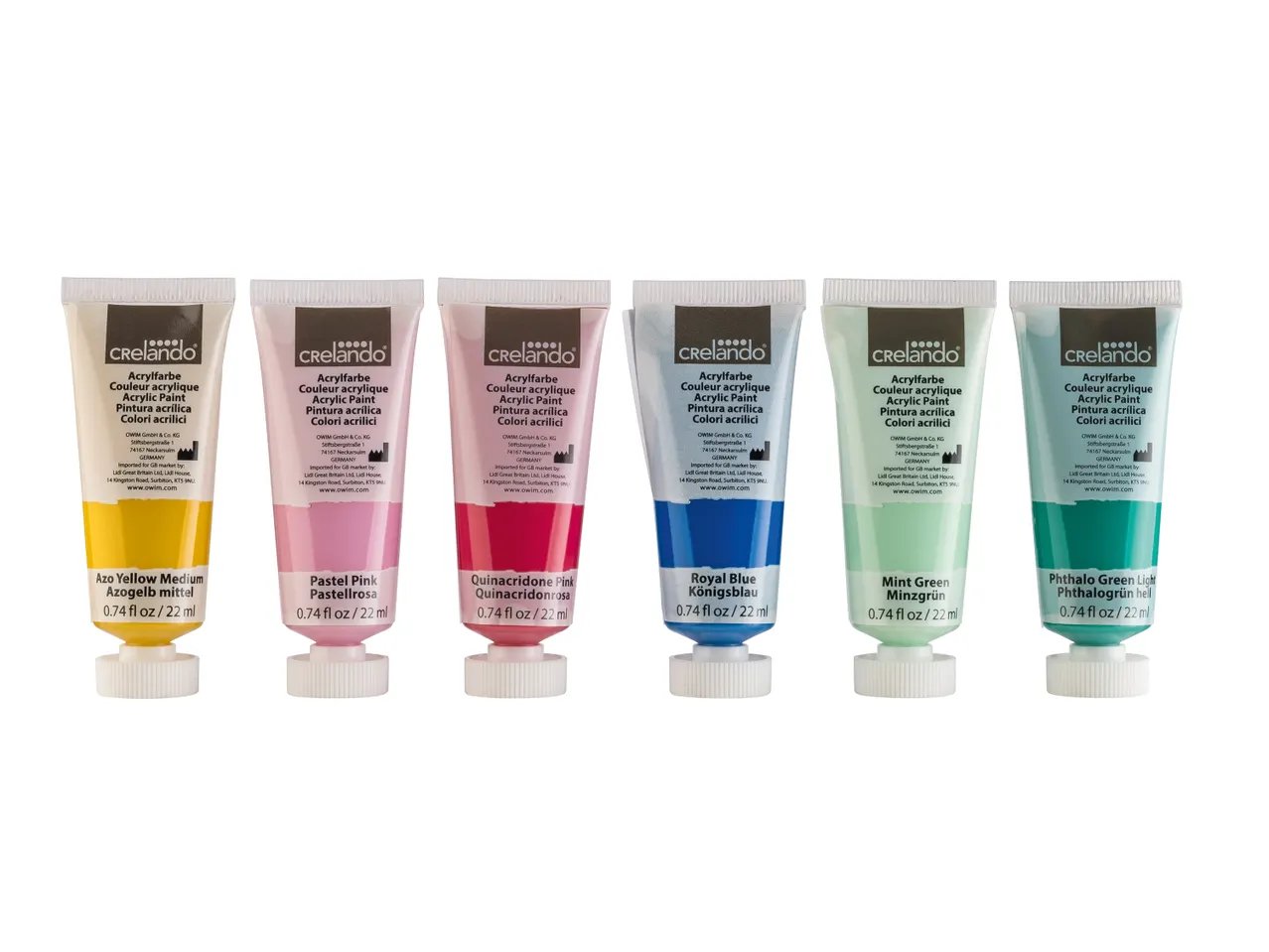 crelando® Colori acrilici, 6 pezzi