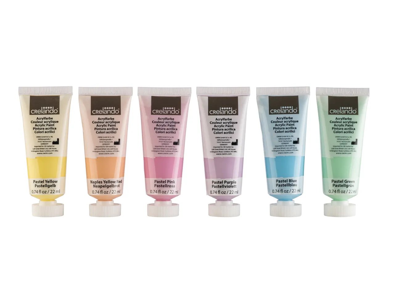 crelando® Colori acrilici, 6 pezzi