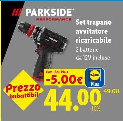 Parkside - Set Trapano Avvitatore Ricaricabile