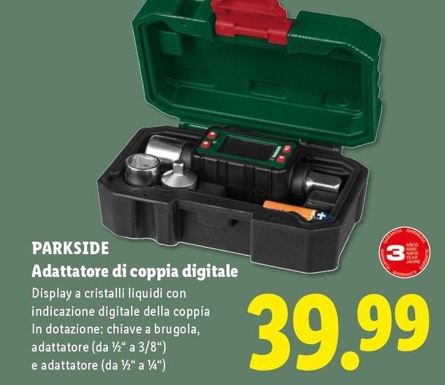 Parkside - Adattatore Di Coppia Digitale