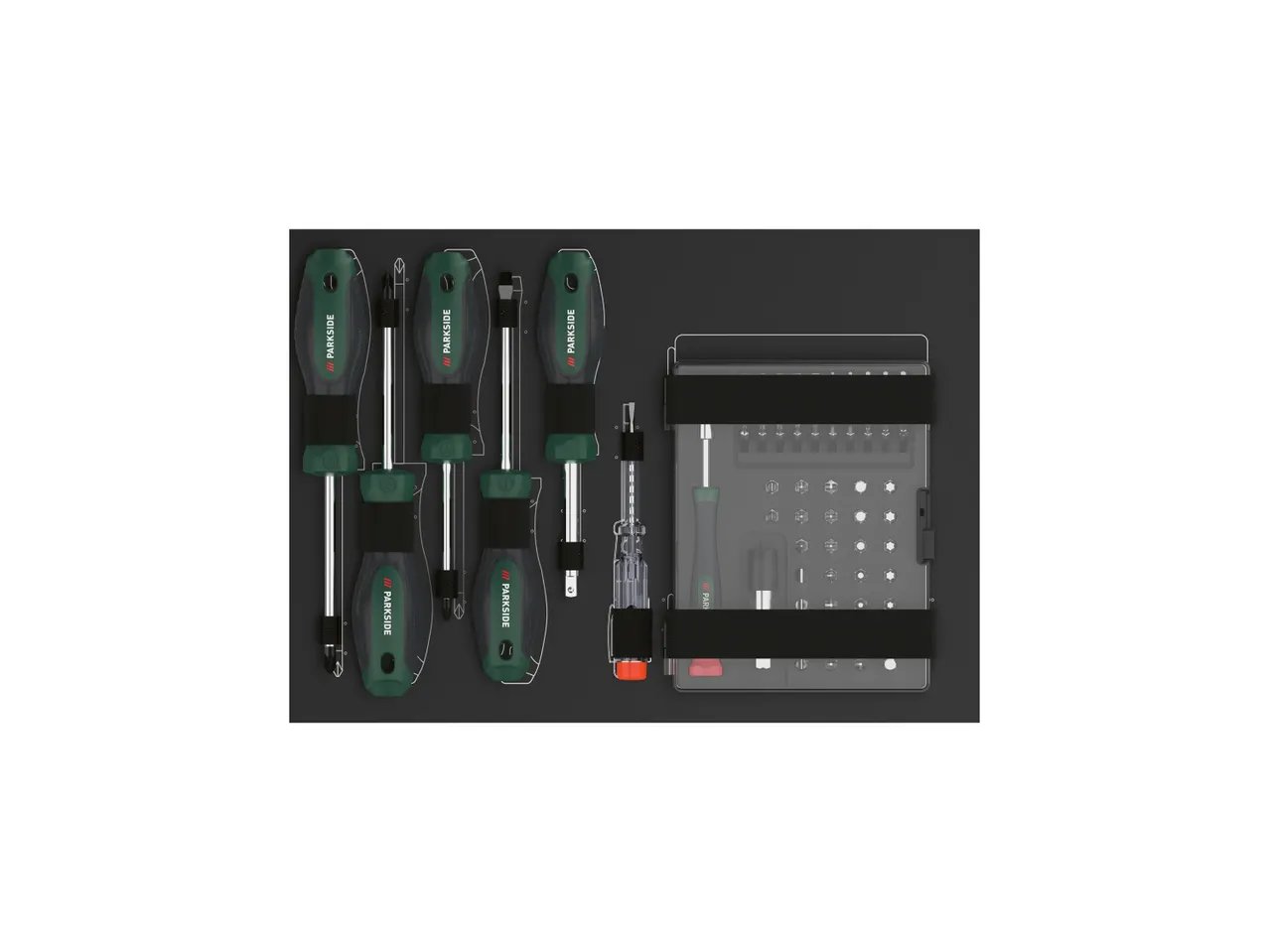 PARKSIDE® Valigetta portattrezzi, 108 pezzi