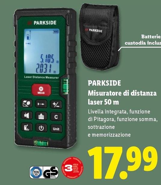 Parkside - Misuratore Di Distanza Laser 50 M
