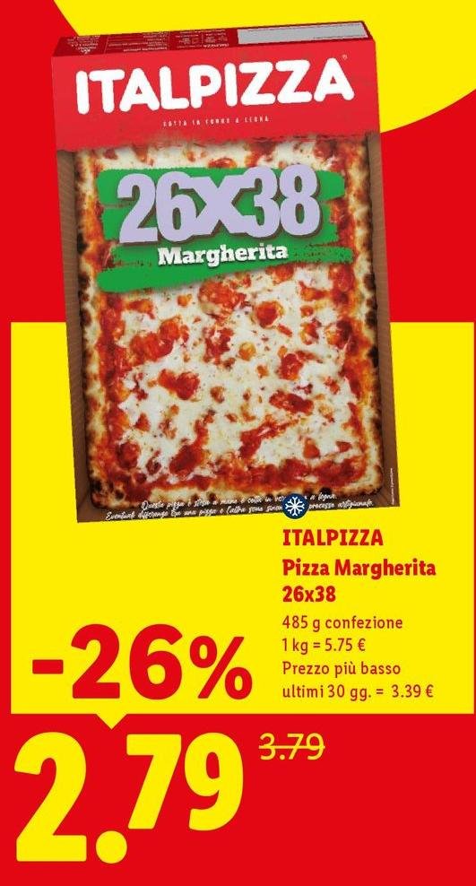 Italpizza - Pizza Margherita 26x38