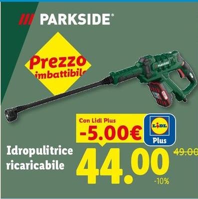 Parkside - Idropulitrice Ricaricabile