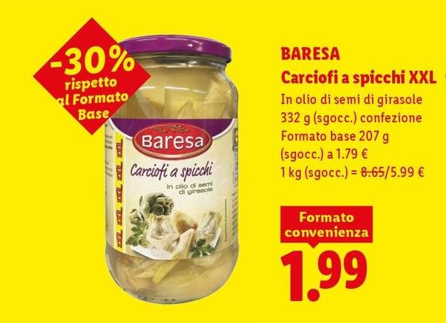 Baresa - Carciofi A Spicchi XXL