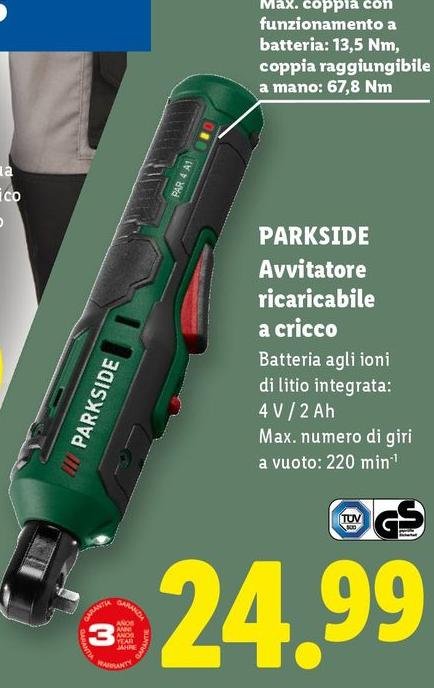 Parkside - Avvitatore Ricaricabile A Cricco