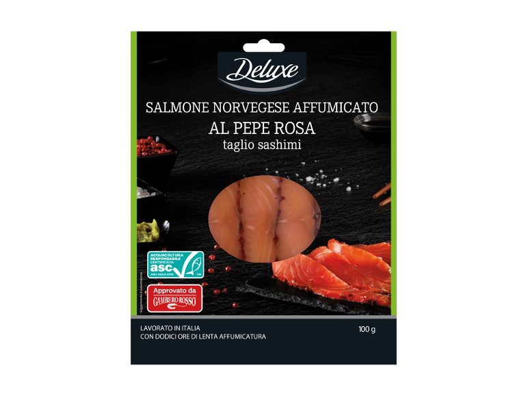 Salmone norvegese affumicato al pepe rosa