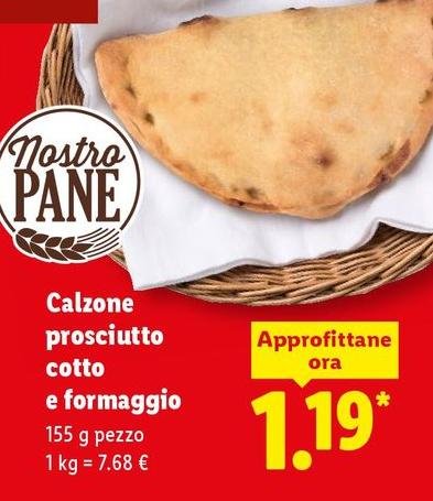 Calzone Prosciutto Cotto E Formaggio